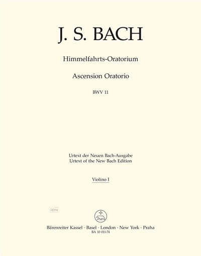J.S. Bach: Himmelfahrts-Oratorium BWV 11, 4GesGchOrch (Vl1)