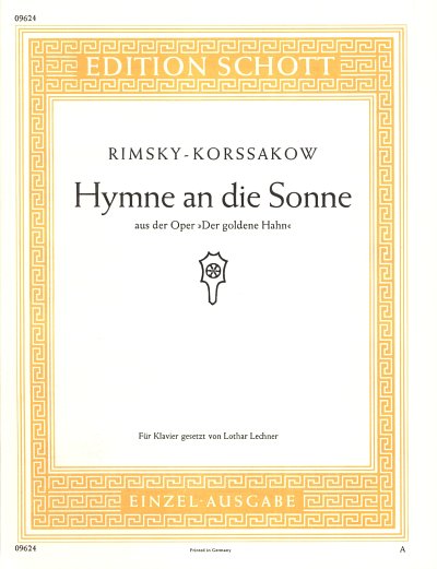 N. Rimski-Korsakow: Hymne an die Sonne , Klav