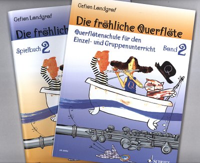 G. Landgraf-Mauz: Die fröhliche Querflöte 2 - Set, Fl (2Nb)