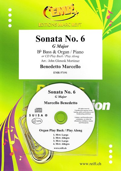B. Marcello: Sonata No. 6, TbBKlv/Org (+CD)