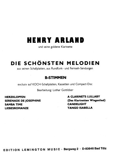 H. Arland y otros.: Die Schoensten Melodien 1