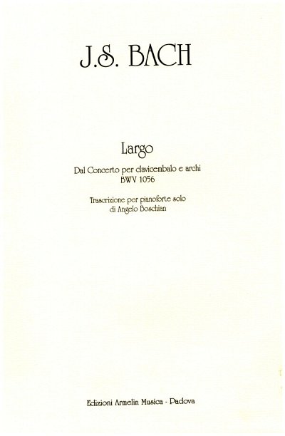 J.S. Bach: Largo, Klav