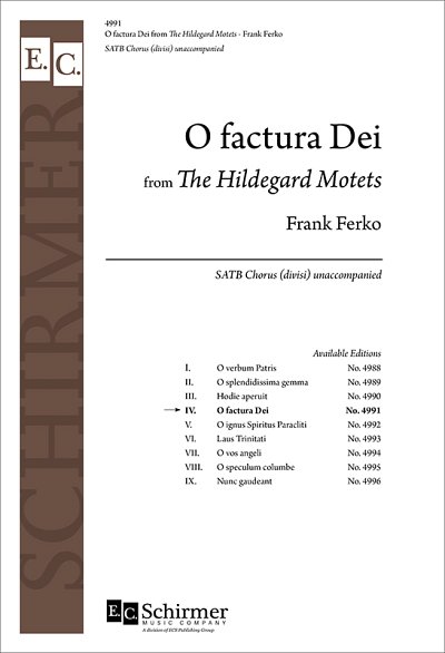 F. Ferko: The Hildegard Motets: No. 4. O fa, Gch;Klav (Chpa)