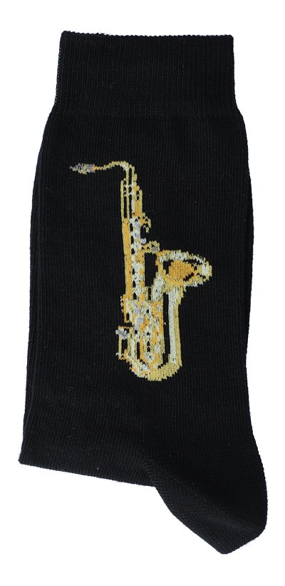 Socken Saxophon 43-45, Sax (schwarz)