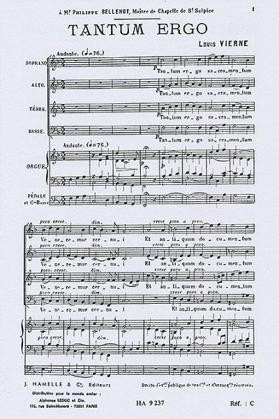 L. Vierne: Tantum Ergo Op.2, GchOrg (Chpa)