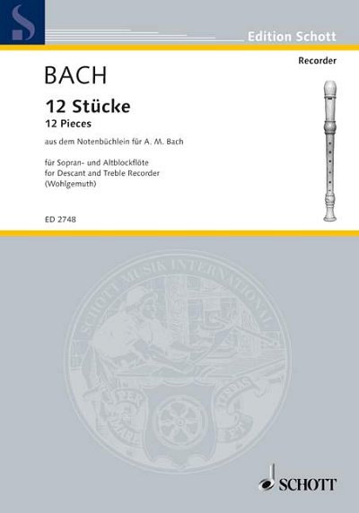 DL: J.S. Bach: 12 Stücke, 2BlfSA (Sppa)