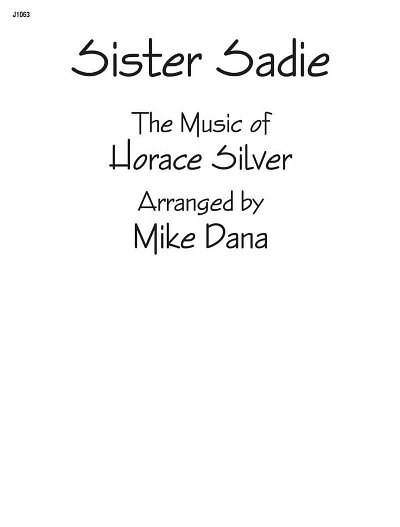 H. Silver: Sister Sadie (Pa+St)