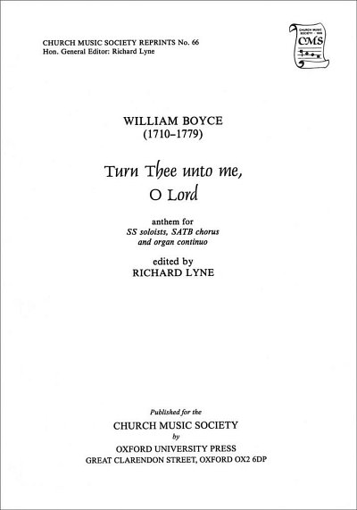 W. Boyce: Turn Thee unto me, O Lord, Ch (Chpa)