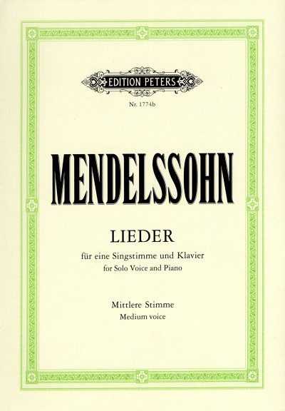 F. Mendelssohn Barth: Sämtliche Lieder  - mittlere, GesMKlav