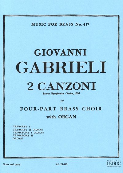 G. Gabrieli: 2 Canzoni, 2Trp2PosOrg