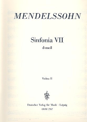 F. Mendelssohn Barth: Sinfonia VII d-moll, Stro (Vl2)