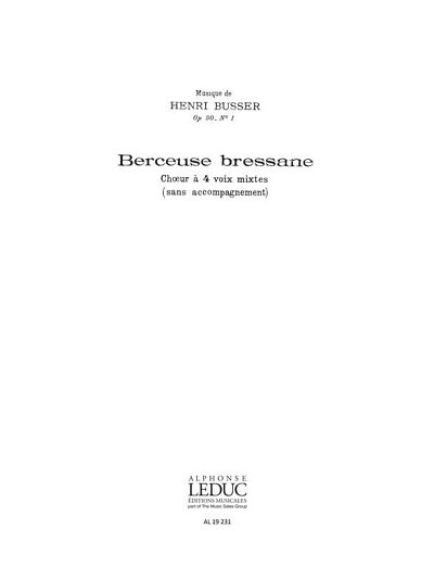 H. Büsser: Berceuse Bressane