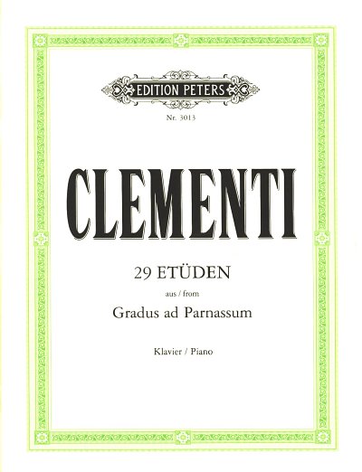 M. Clementi: 29 Etüden aus Gradus ad Parnassum, Klav
