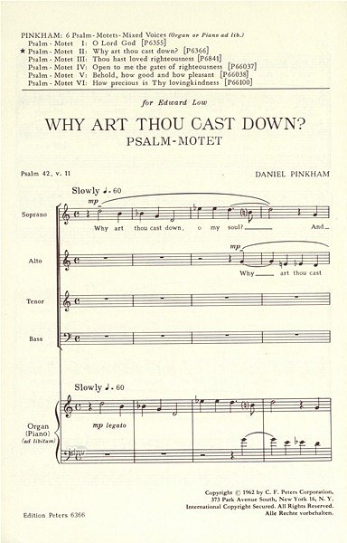 D. Pinkham: Why art thou cast down?
