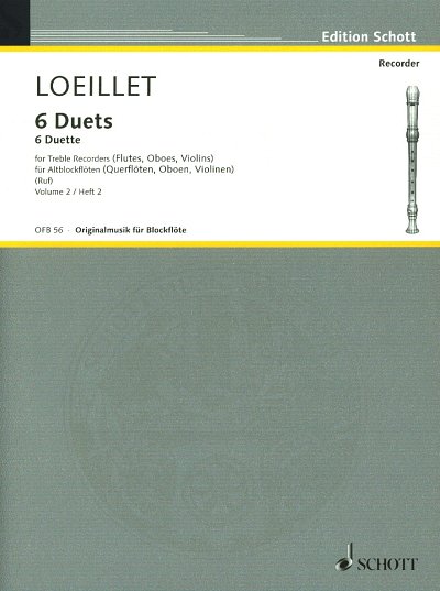 J. Loeillet de Gant: 6 Duette 2, 2Abfl/FlObVl (Sppa)