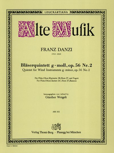 F. Danzi: Bläserquintett B-Dur op. 56/2, FlObKlHrFg (Stsatz)