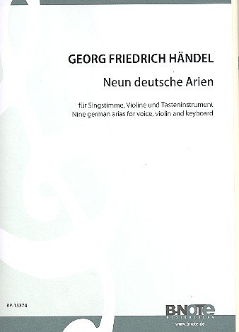G.F. Händel: Neun deutsche Arien für Stimme, Violine und B.c