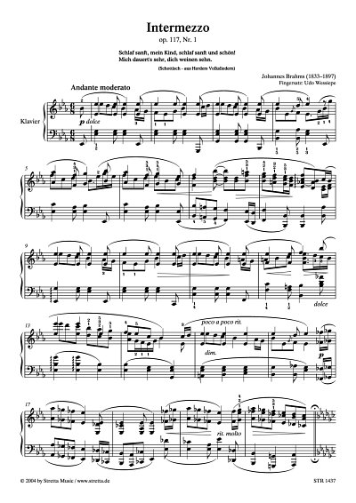 DL: J. Brahms: Intermezzo Es-Dur, op. 117, Nr. 1
