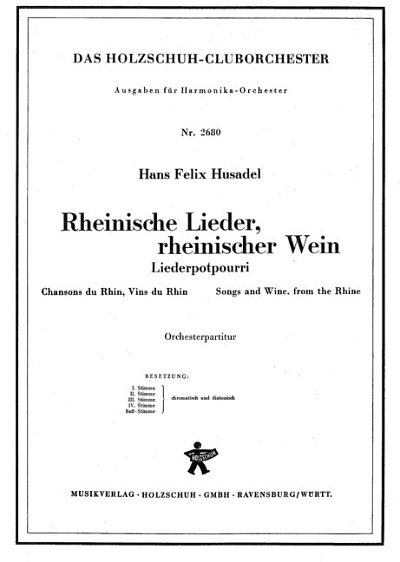 H.F. Husadel: Rheinische Lieder Rheinischer Wein
