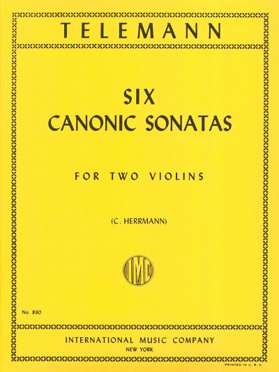 G.P. Telemann: Six Canonic Sonatas, 2Vl (Bu)