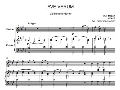 DL: W.A. Mozart: Ave verum corpus, VlKlav (Par2St)