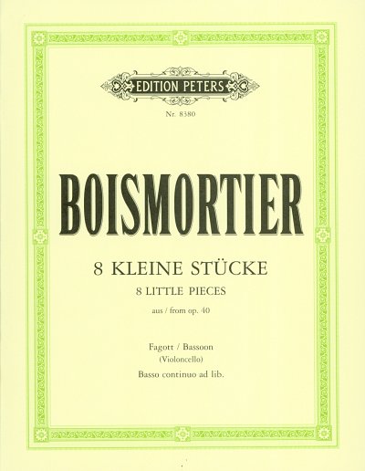 J.B. de Boismortier: 8 kleine Stücke op, Fag/VcBc (KlavpaSt)