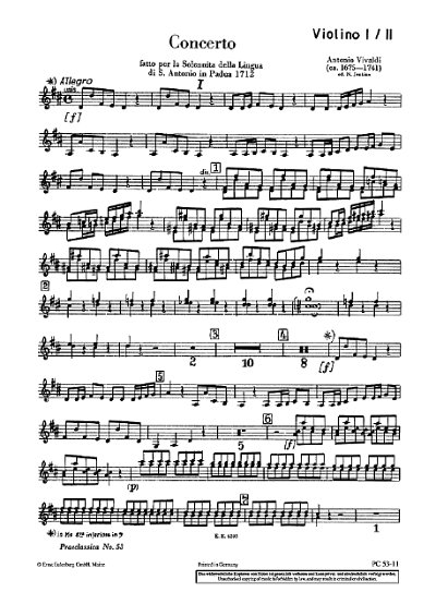 DL: A. Vivaldi: Concerto D-Dur, VlStrBc