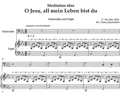 DL: (Traditional): O Jesu, all mein Leben bist d, VcOrg (Par