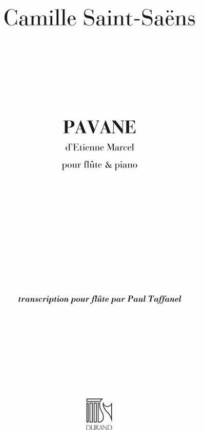 C. Saint-Saëns: Pavane Etienne Fl-Piano, FlKlav (Part.)