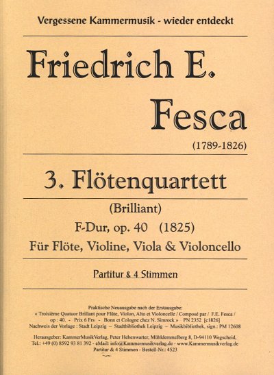 F.E. Fesca: Quartett 3 F-Dur Op 40