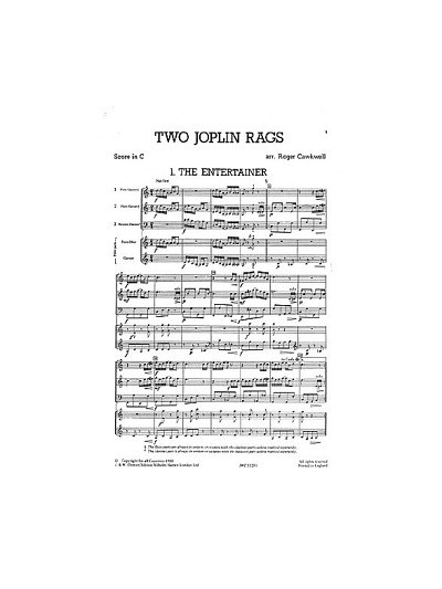 S. Joplin: Two Joplin Rags, Varblas (Pa+St)