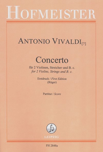 A. Vivaldi: Concerto für 2 Violinen, Streicher und B (Part.)