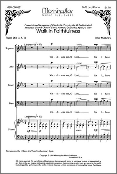 P. Mathews: Walk in Faithfulness, GchKlav (Part.)