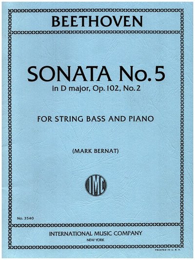 L. v. Beethoven: Sonata No5 Op102/2, KbKlav (Bu)