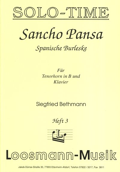 Bethmann Siegfried: Sancho Pansa - Spanische Burleske Solo T