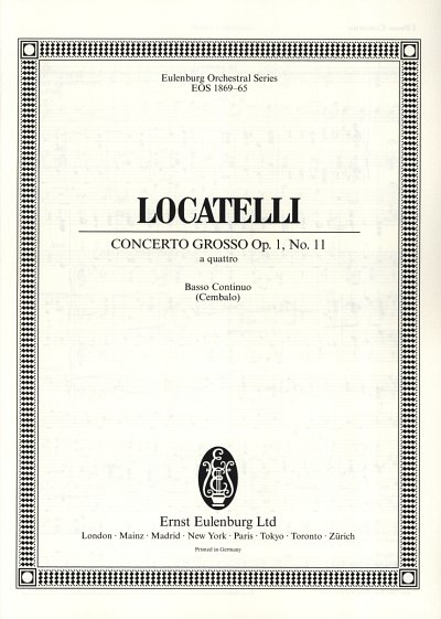 P.A. Locatelli: Concerto Grosso op. 1/11