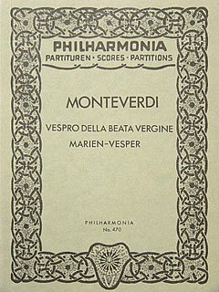 Monteverdi, Claudio Zuan Antonio: Vespro della Beata Vergine - Marien Vesper