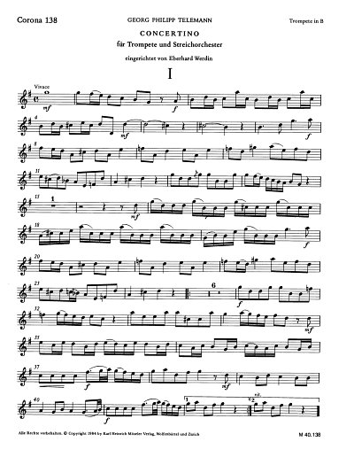 G.P. Telemann: Concertino F-Dur TWV 41:F1