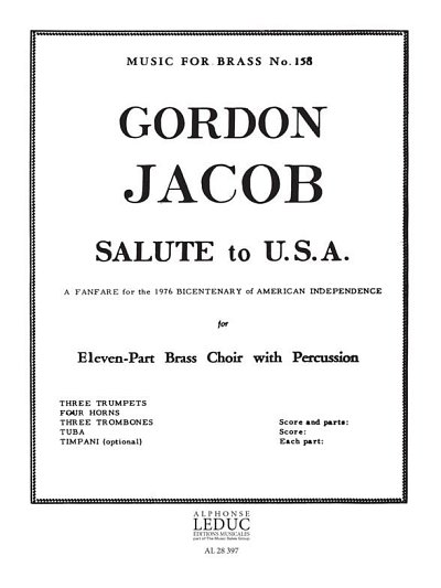 G. Jacob: Salute to USA, 11Blech;Pk (Pa+St)