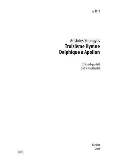 Strongylis Aristides: Troisieme Hymne Delphique A Apollon