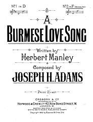 DL: J.H.A.H. Manley: A Burmese Love Song, GesKlav