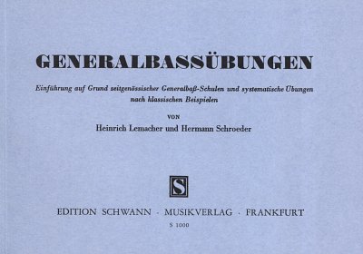 H. Schroeder: Generalbaßübungen