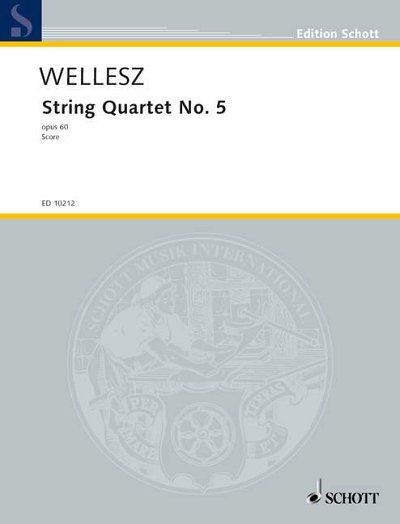 W. Egon: String Quartet No. 5 op. 60 , 2VlVaVc (Part.)
