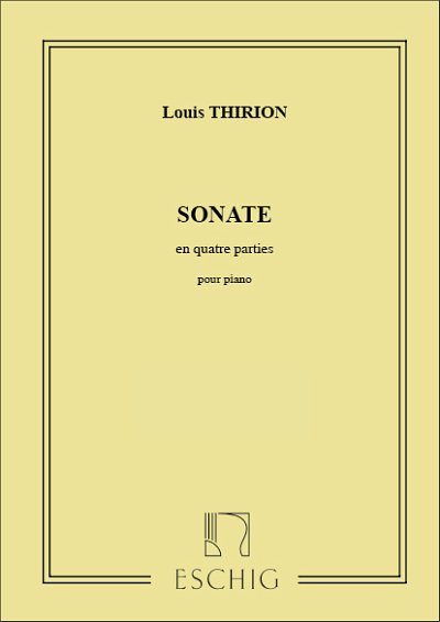 L. Thirion: Sonate Piano, Klav