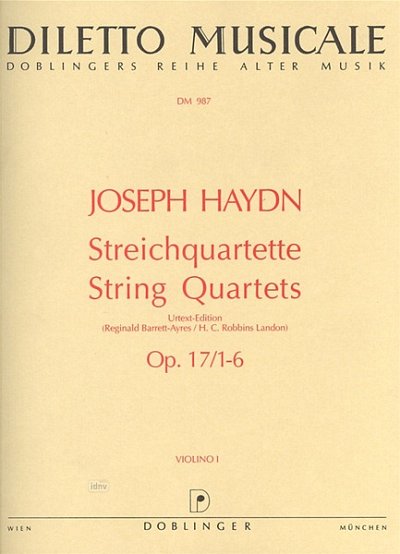 J. Haydn: Streichquartette Bandausgabe op. 17/1-6 Hob. II:25-30