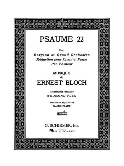 E. Bloch: Psaume 22, GesKlav
