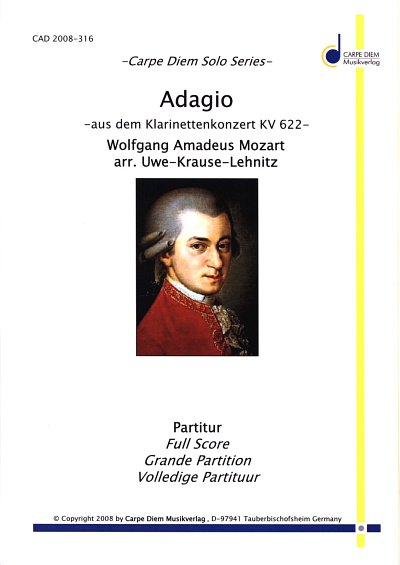 W.A. Mozart: Adagio, KlarBlaso (Pa+St)