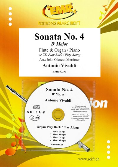 A. Vivaldi: Sonata No. 4, FlKlav/Org (+CD)