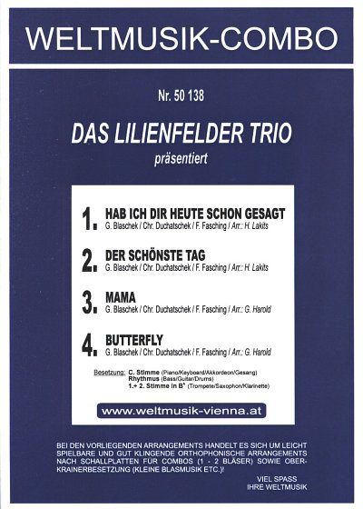 AQ: Lilienfelder Trio: Volkstuemliche Schlagermelod (B-Ware)