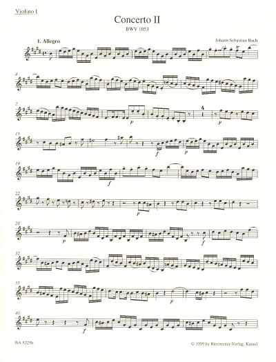 J.S. Bach: Concerto Nr. II E-Dur BWV 1053